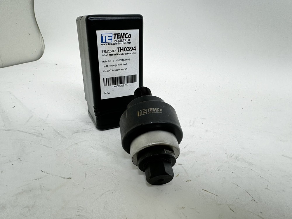 TEMCo TH0394 - 1 1/4" Conduit Hole Size Knockout Punch Unit & Manual Draw Stud