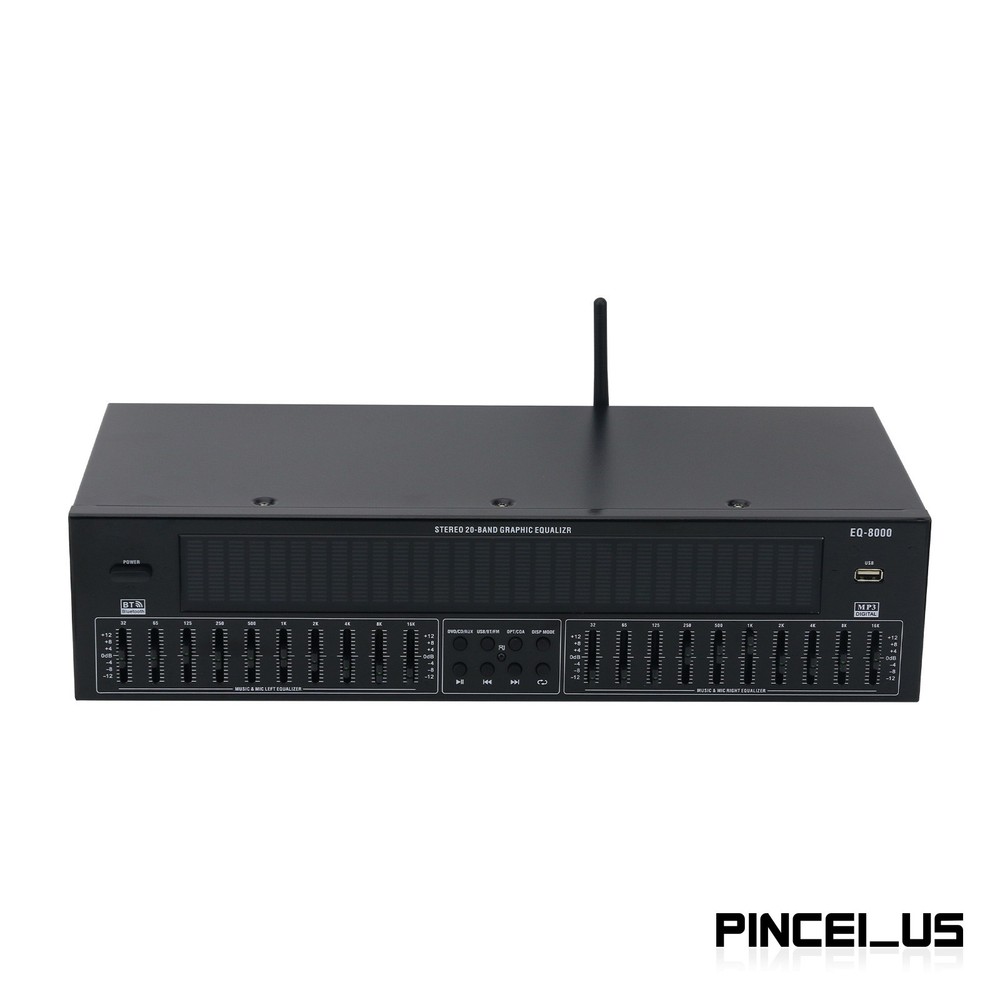 EQ8000 220V Green LED EQ Equalizer Bluetooth5.4 Digital Audio Decoder Processor