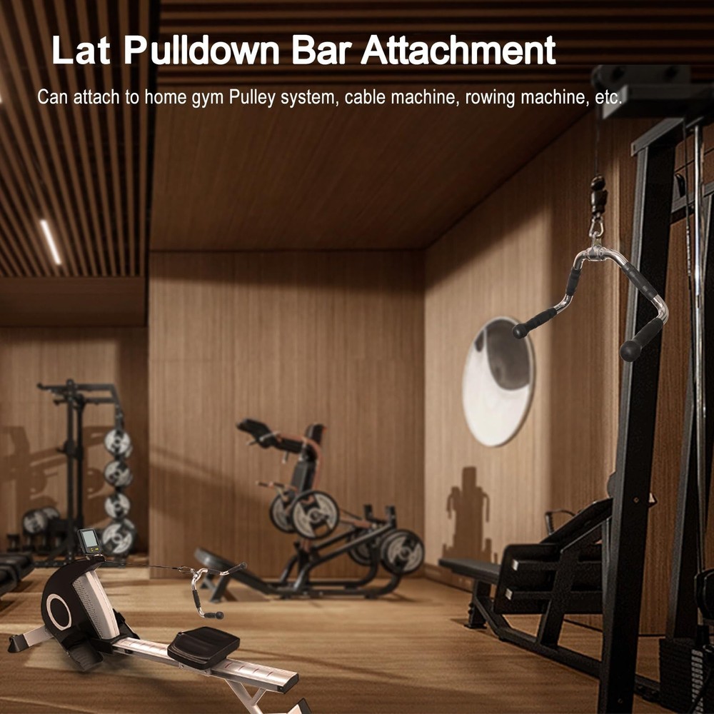 LAT Pull Down Bar Attachment: LAT Pulldown Tricep Bar for Strength Training -...