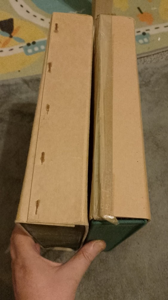 Old Stamp Albums Two Empty In Cardboard Slip Cases