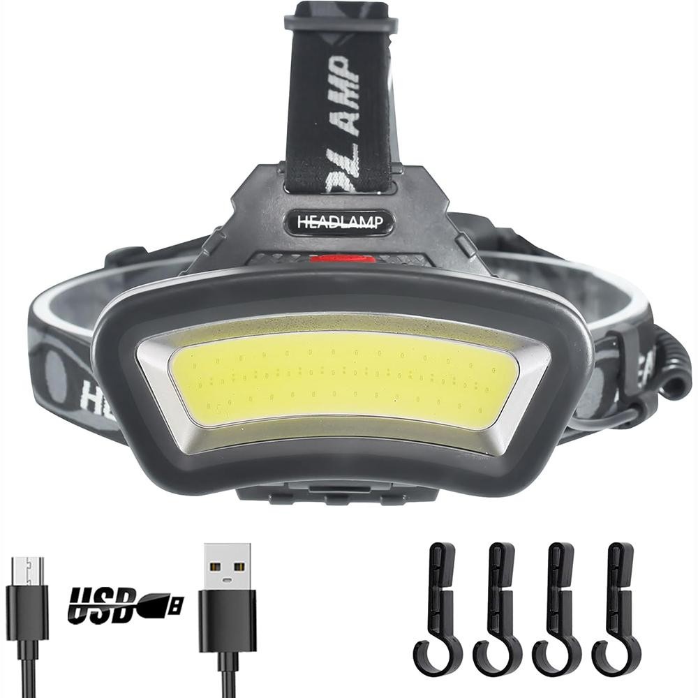 LED 990000LM Headlamp Rechargeable Headlight Head Torch Lamp Flashlight Camping