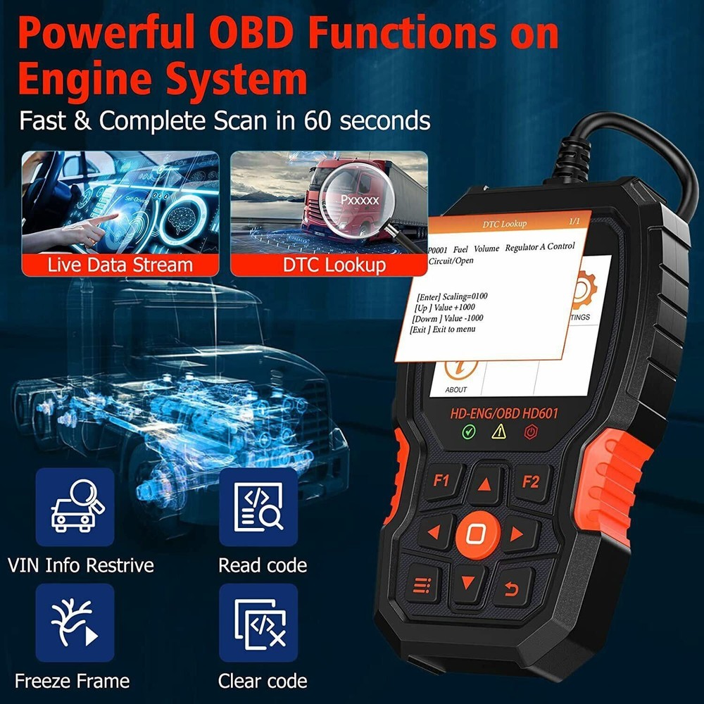 Heavy Duty Truck Scanner All System Diesel Diagnostic Check Engine Code Reader