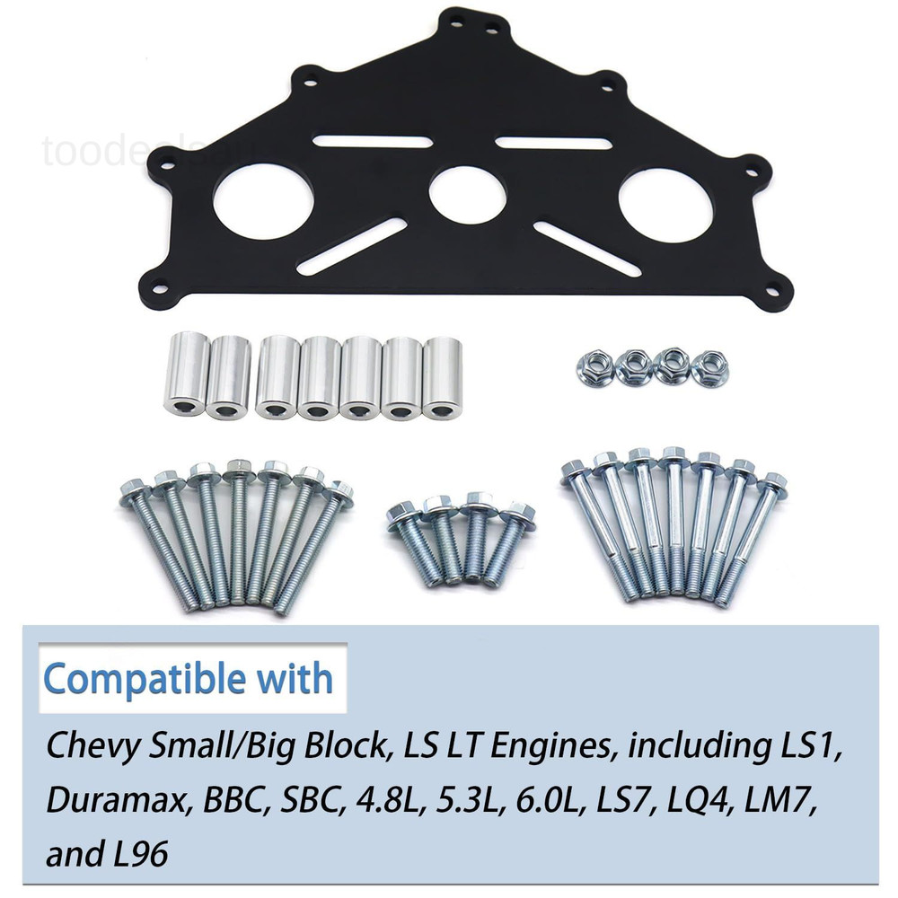 Engine Safe Stand Adapter Plate Compatible with Chevy Small/Big Block and LS LT