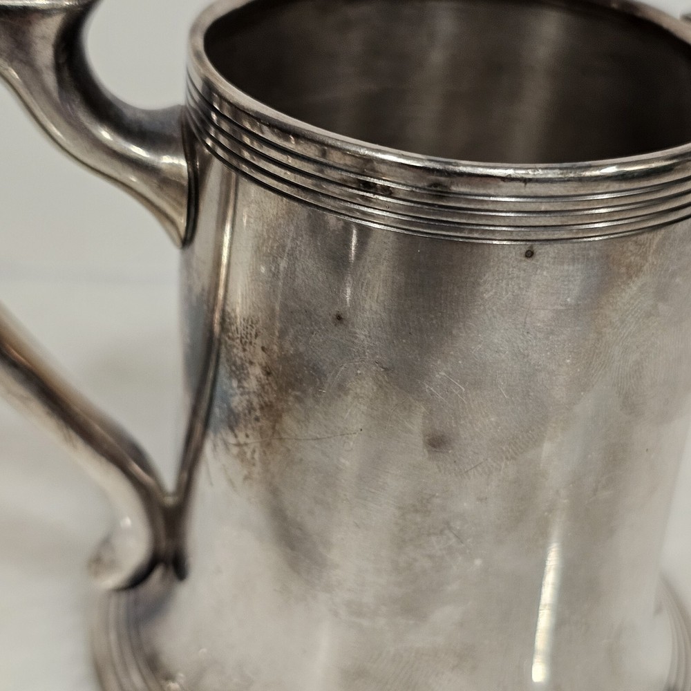 Poole Silver Co Sheffield Silverplated Coffee Tea Pot, Sugar Creamer 4 piece set