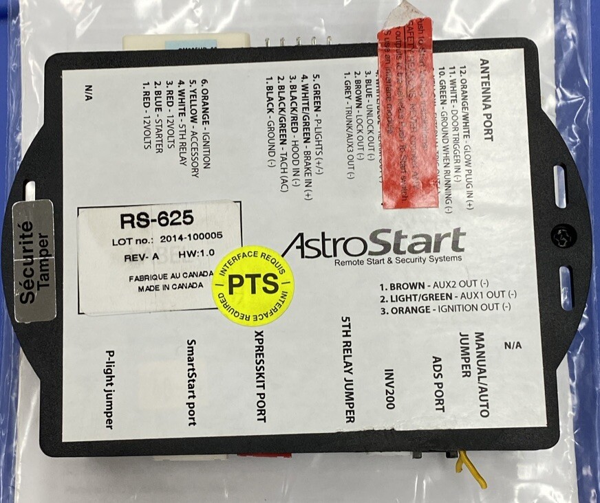 USED Replacement AstroStart RS-625 Remote Start Module Brain ONLY - LOOP CUT