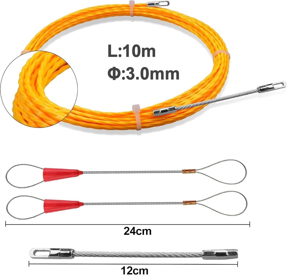 Electrical Fish Tape 10m | 3.0 mm Wire Puller | Yellow