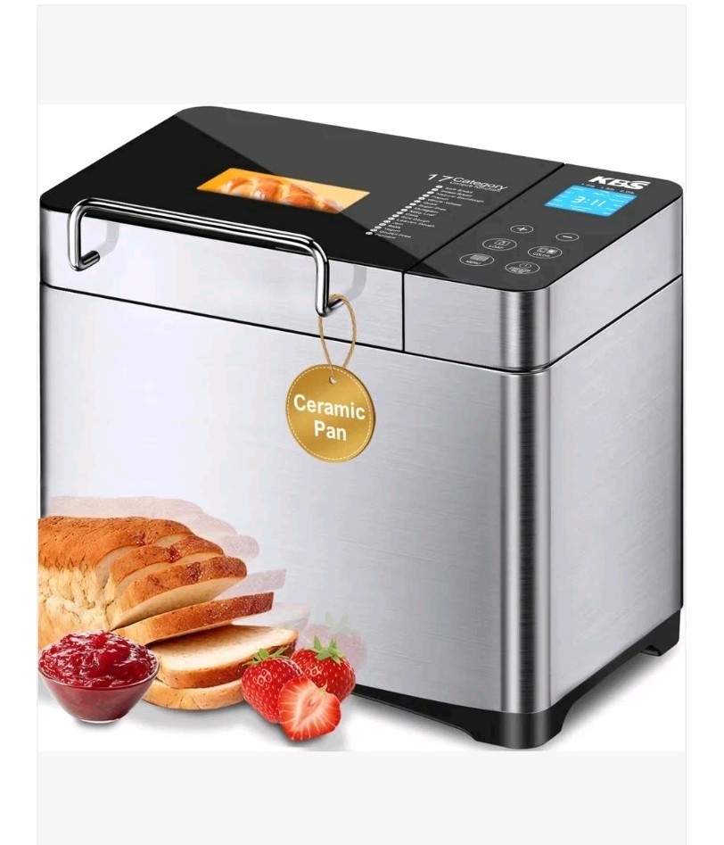 KBS Pro Bread Machine 2 Lb 17-in-1 Automatic Breadmaker MBF-010