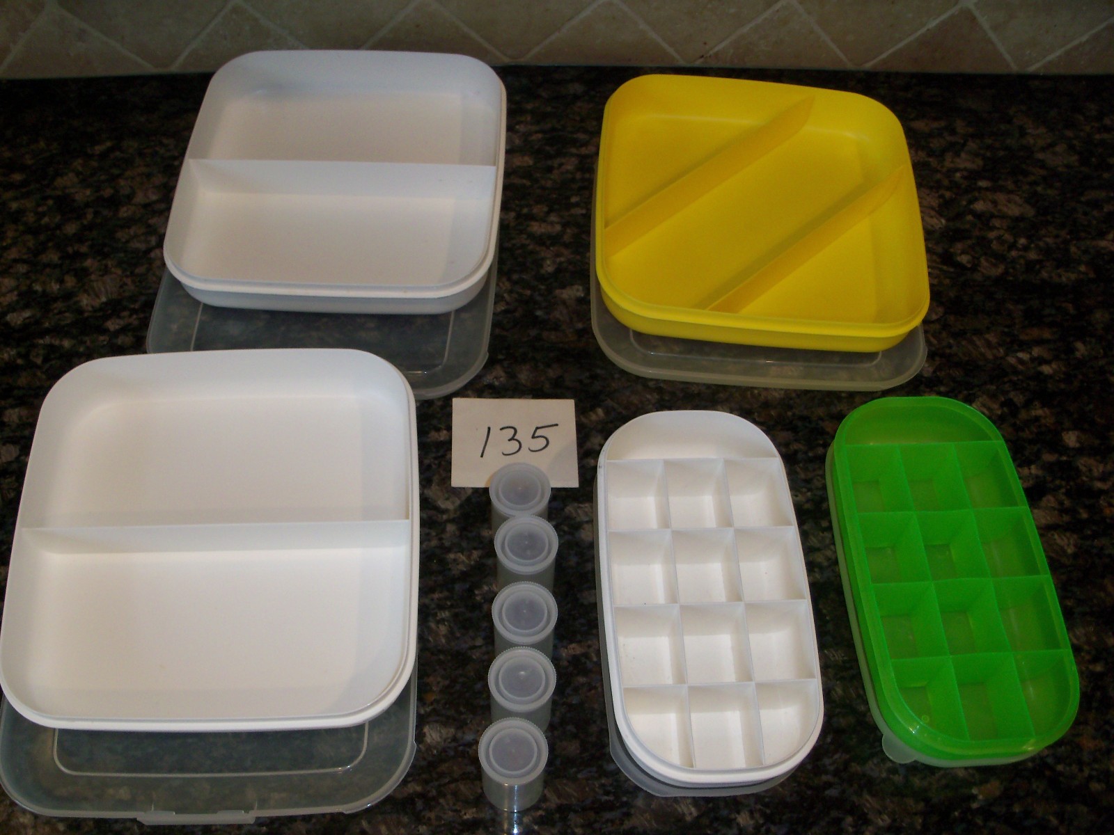 5 Eagle Craftstor Craft storable Square Divided Tray Storage Craft Bin Container