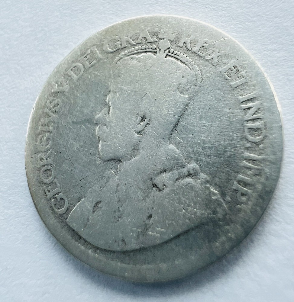 Canada Twenty Five Cent "George V" Silver Coins NO DATE