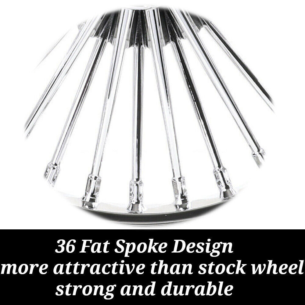 21x3.5 Fat Spoke Front Wheel for Harley Touring Electra Road Glide FLT FLH 00-07
