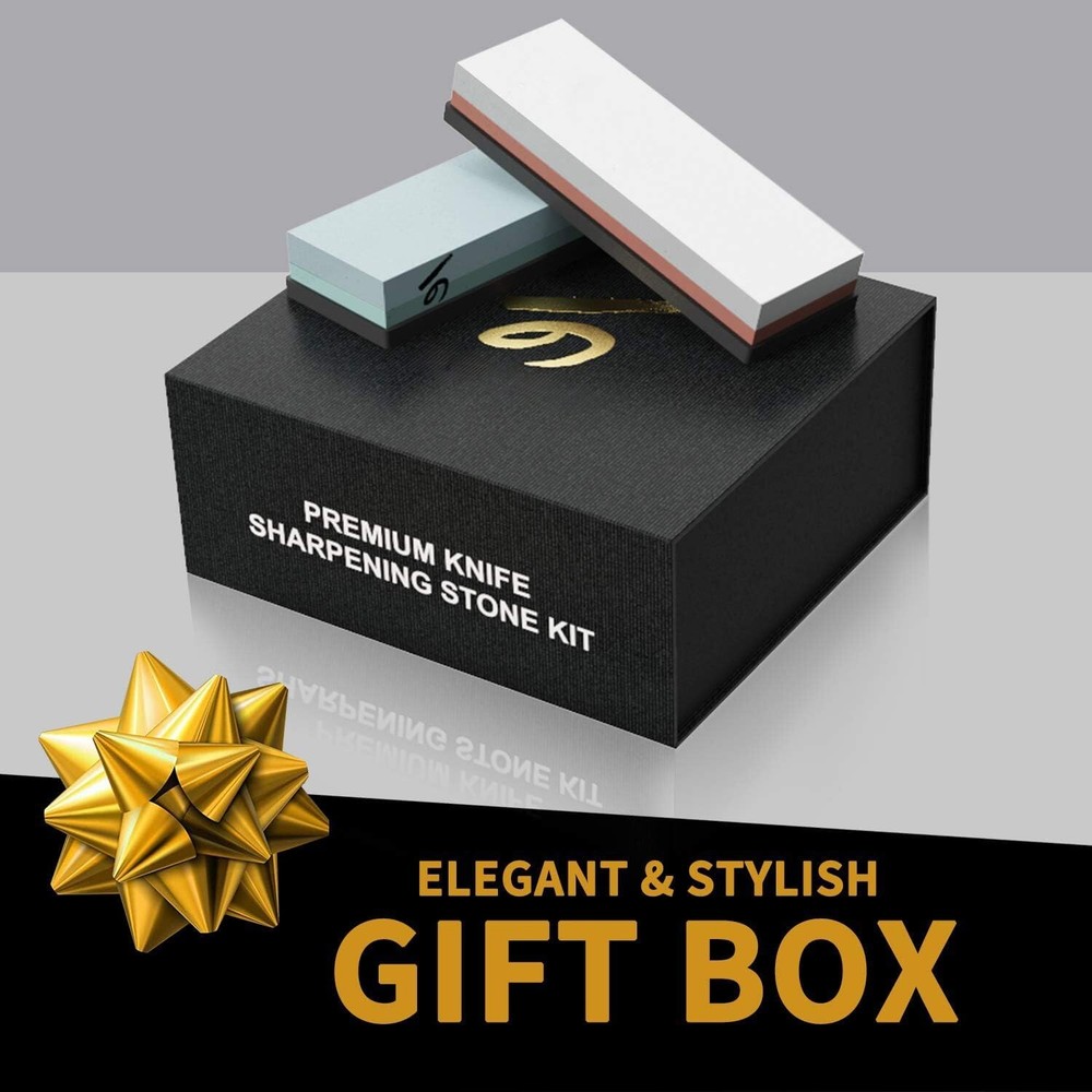 Razor Sharp Knife Sharpening Stone Set – Safe & Easy with Cut-Resistant Gloves