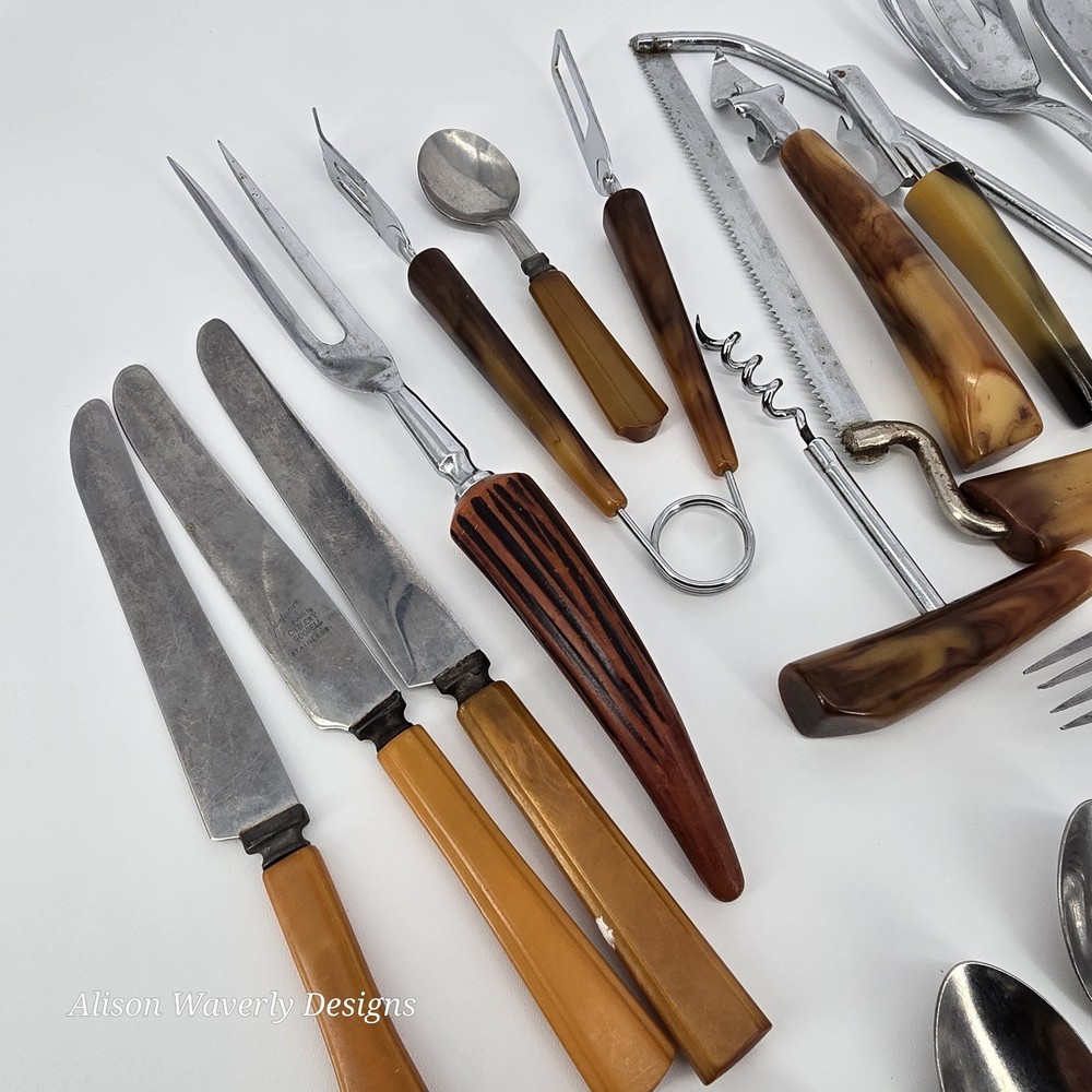 Bakelite Hostess Set & Utensils