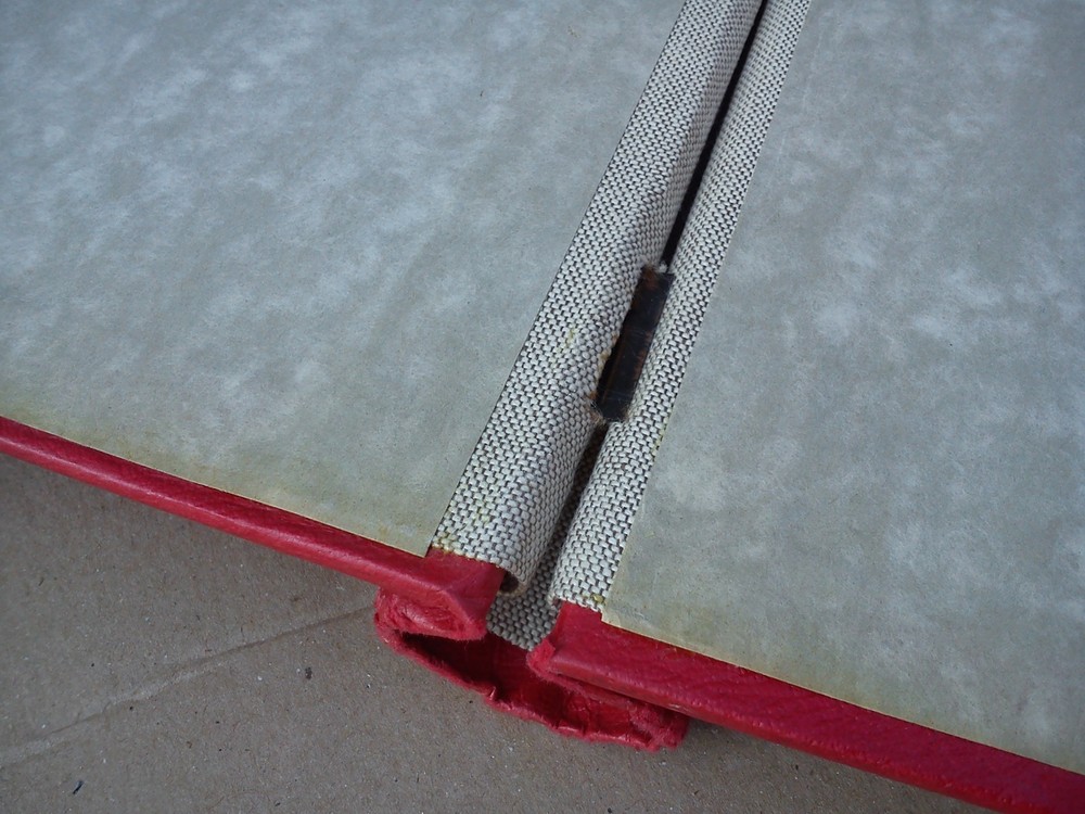 Freelance Stamp Album Folder Binder Storage Springback EMPTY Red Vintage