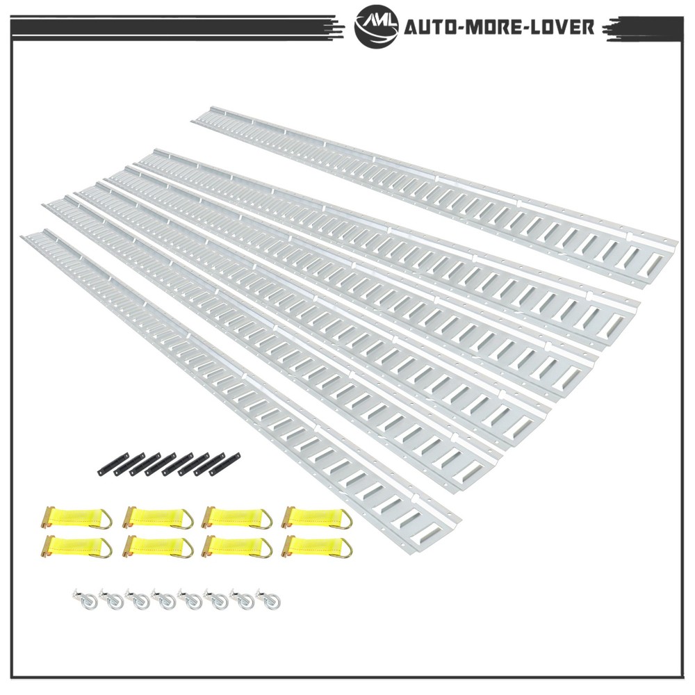 Silver 30 Pack 96" E Track Rail Sections With Mounting Hardware Fit For Trucks
