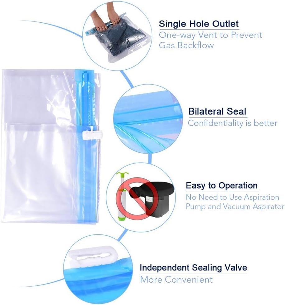 10 Pack Travel Compression Bags - Space-Saving Storage Solutions for All Needs