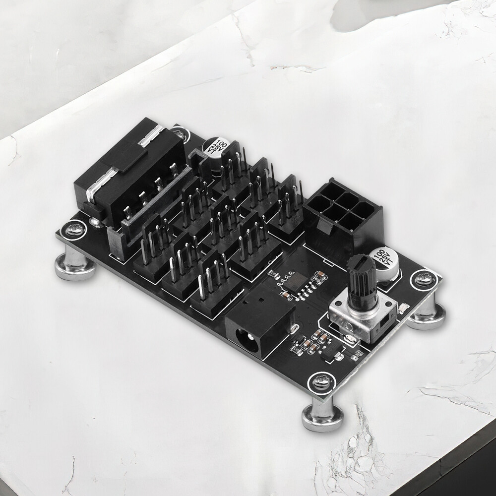 Computer Chassis PWM Violent Fan Speed Controller 9CH High-Power Hub Controller