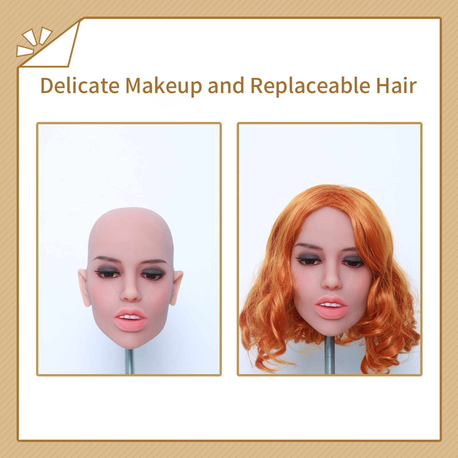 Realistic TPE Oral Sexy Toys Adult Love Toys Sex D-oll Head For Men Head Only