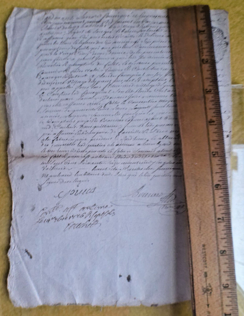 LOT OF TWO OLD DOCUMENTS from 1700s