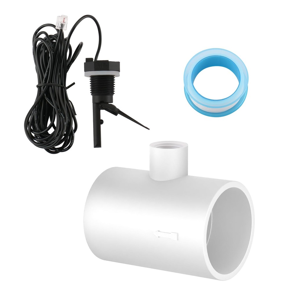 WENGART GLX-FLO-RP Flow Switch with Tee Replacement, 1/2" NPT, Black