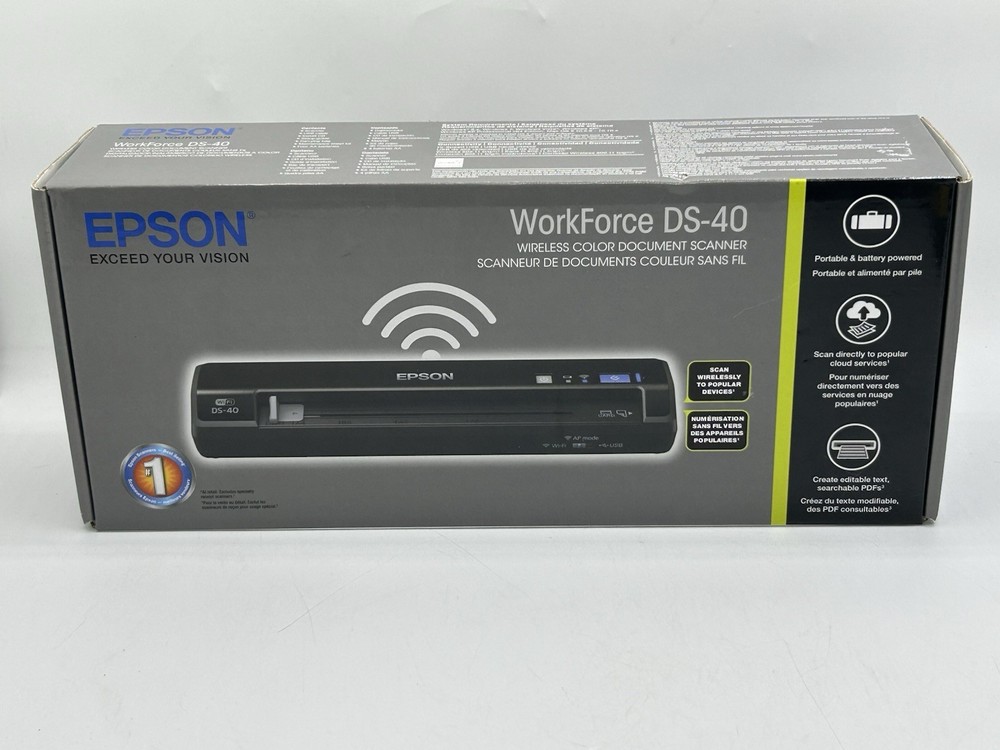 Epson WorkForce DS-40 Portable, Compact Scanner New
