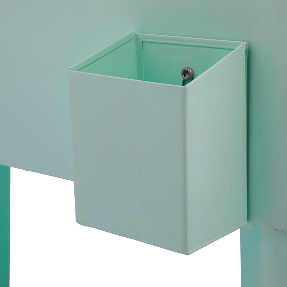Rectangular Plastic Frozen Insulation Cart, Mint Green, Portable Cooler