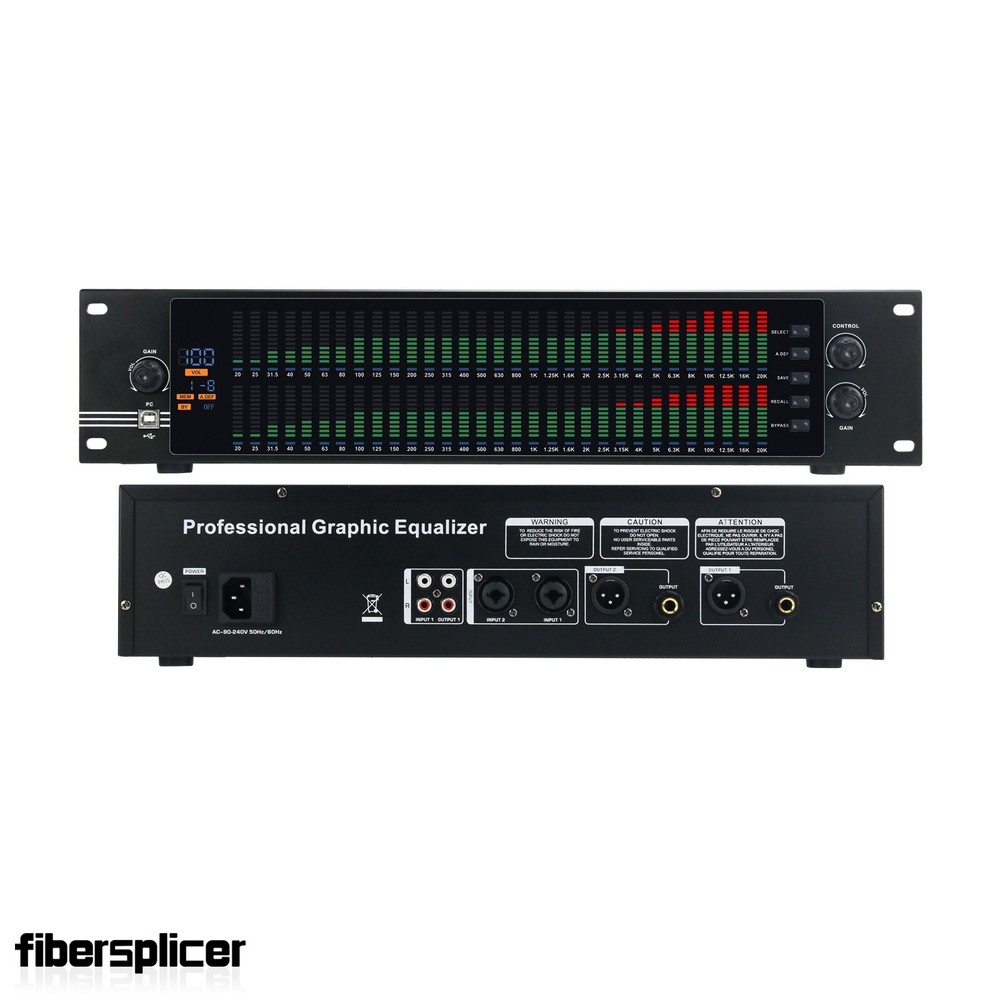 EQ-323 220V 2U Dual 31-band Professional Graphic Equalizer Spectrum Equalizer