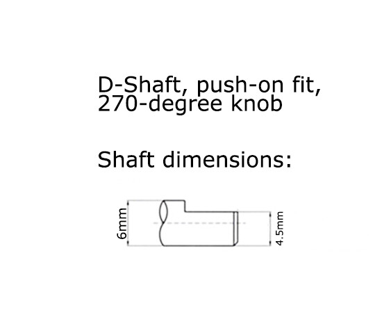 4 White & Black D-Shaft Pot Knobs for 6mm 270° DJ-TECH BEHRINGER SOUNDCRAFT