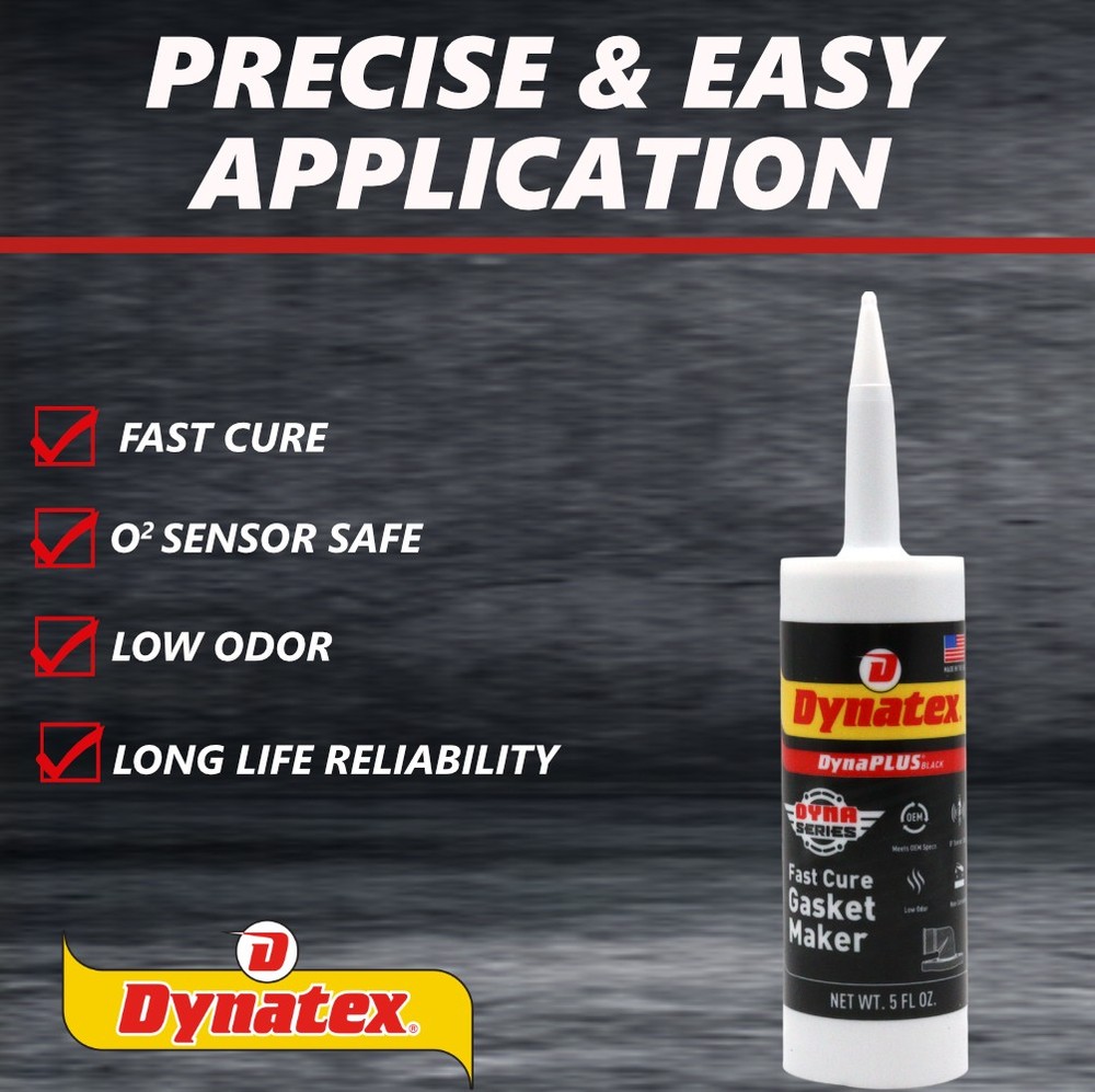 Dynatex DynaPlus Fast Cure Gasket Maker 5 oz Sensor Safe & Low Odor (4-Pack)