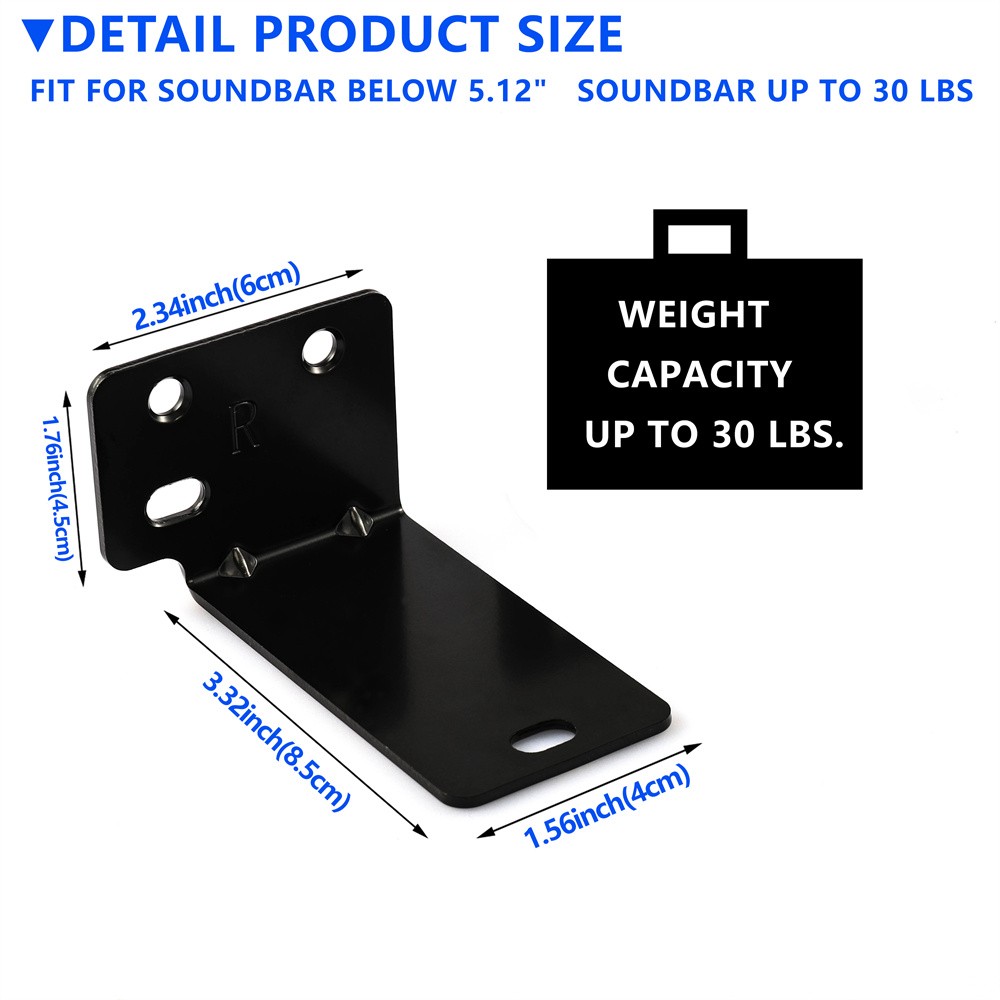 For BOSE Soundtouch 300 Rectangular Audio Wall Bracket TV Wall Mount Bracket New