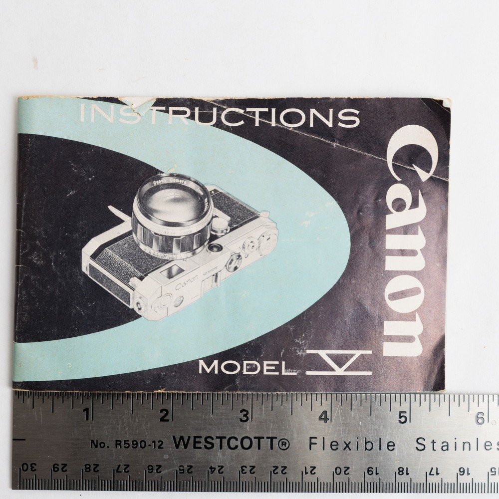 Canon model V Rangefinder instruction book