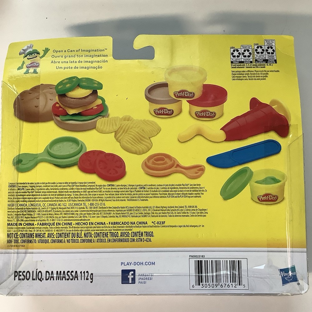 Play-Doh Kitchen Creations Burger Bash Set New In Box