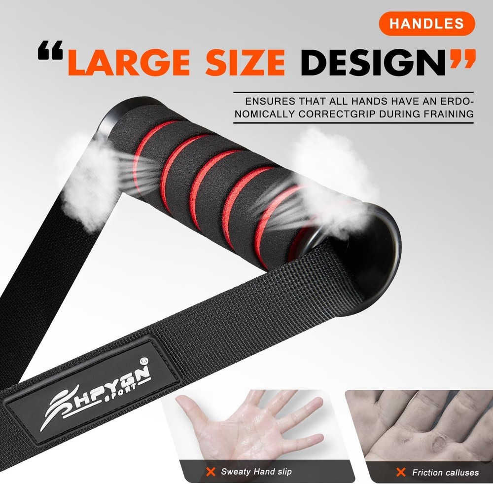 HPYGN Exercise Handle, Replacement Handles for Cable Machine, 1-Red