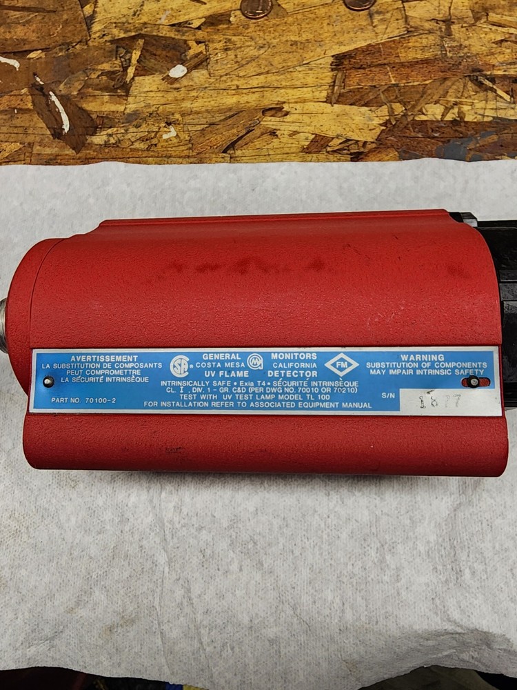 General Monitors 70100-2 UV Flame Detector Untested! Unknown Condition!