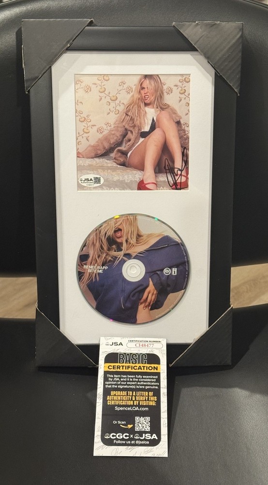 Renee Rapp Framed Bite Me Signed CD Insert JSA COA Autographed