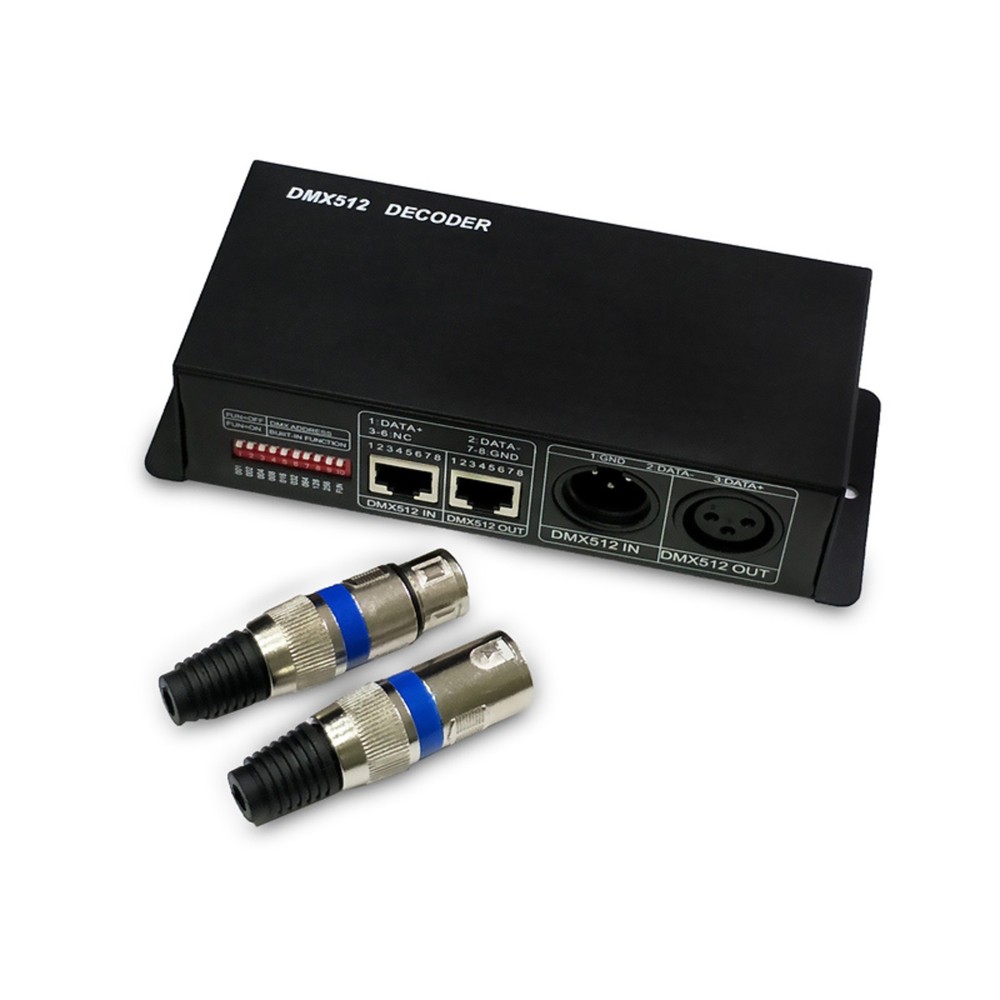 DC12V~24V LED RGBW DMX 512 Controller Decoder Dimmer 4 Channel 8A Stripe Light C