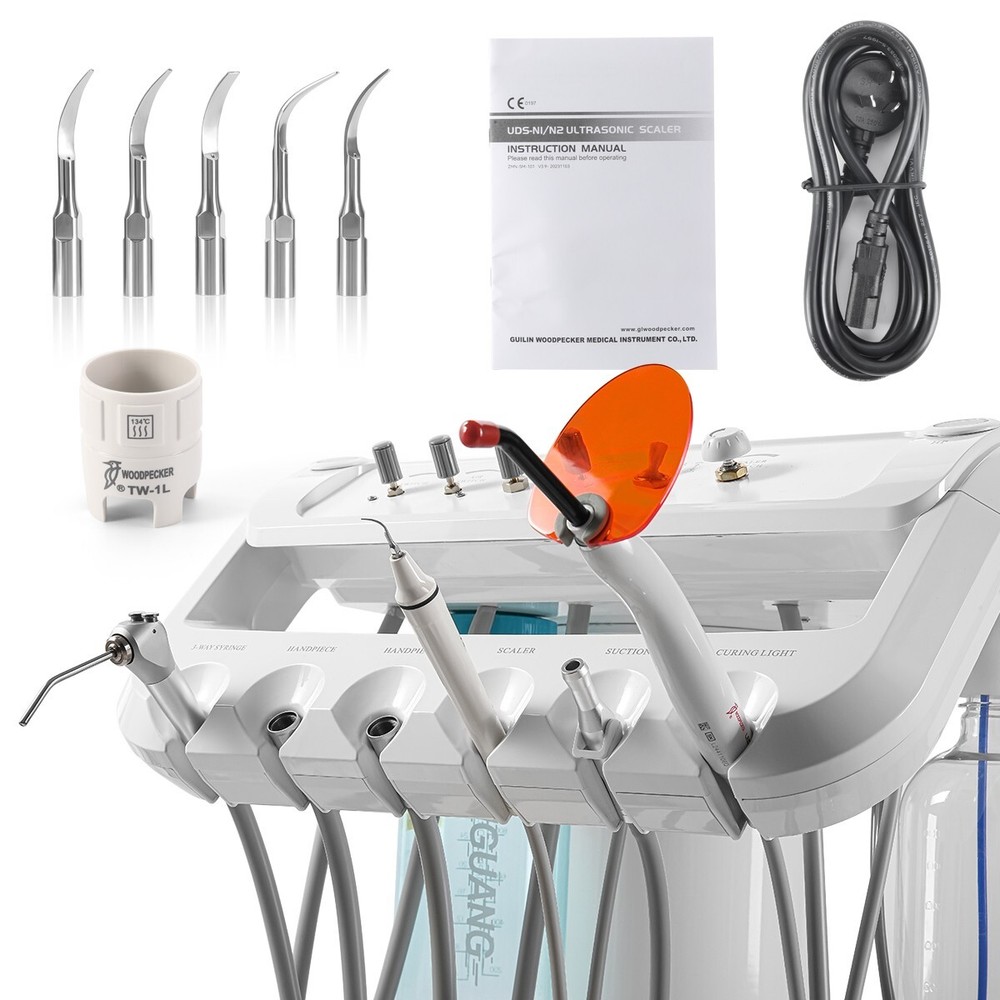 FDA Dental Unit Chair DC Motor / Protable Unit Sunction Compressor Trolley Stool