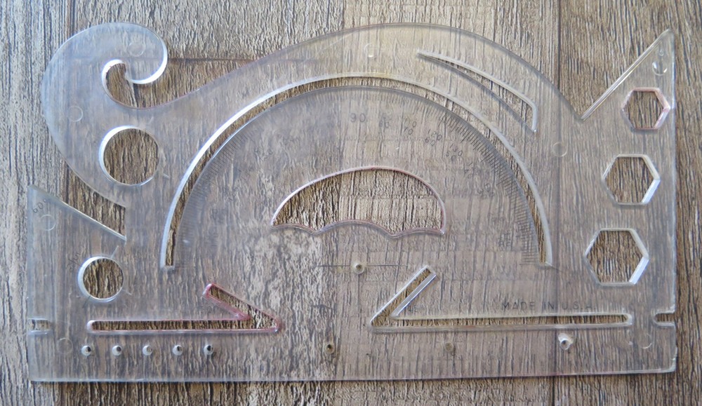 Protractor lot Frederick Post Pickett Circular 6360 T Square Drafting tools