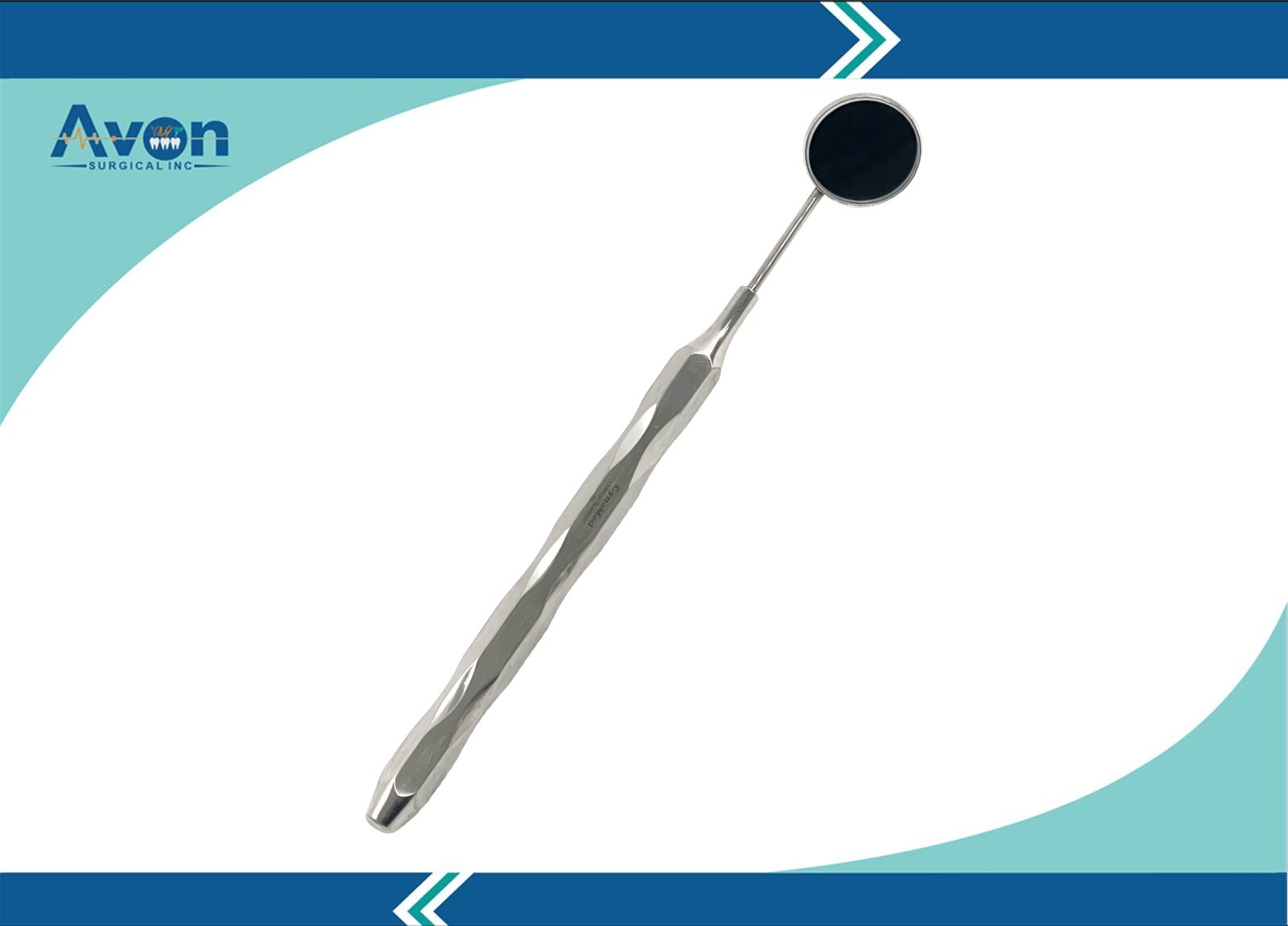 Dental Mouth Mirror with Hollow Handle Silver, Size #5 Lightweight, German Steel