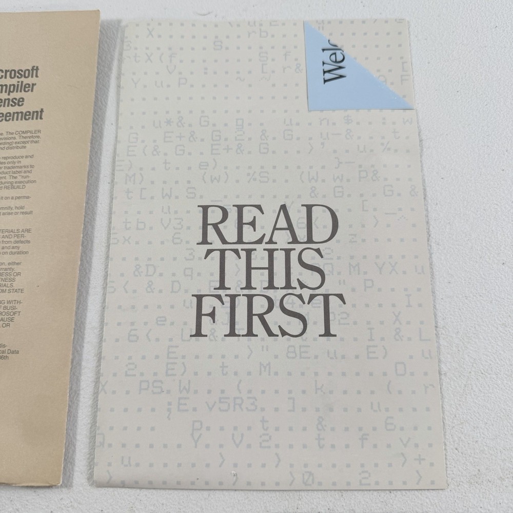 Microsoft Macro Assembler 5.0 MS-DOS Software 5.25" Diskette