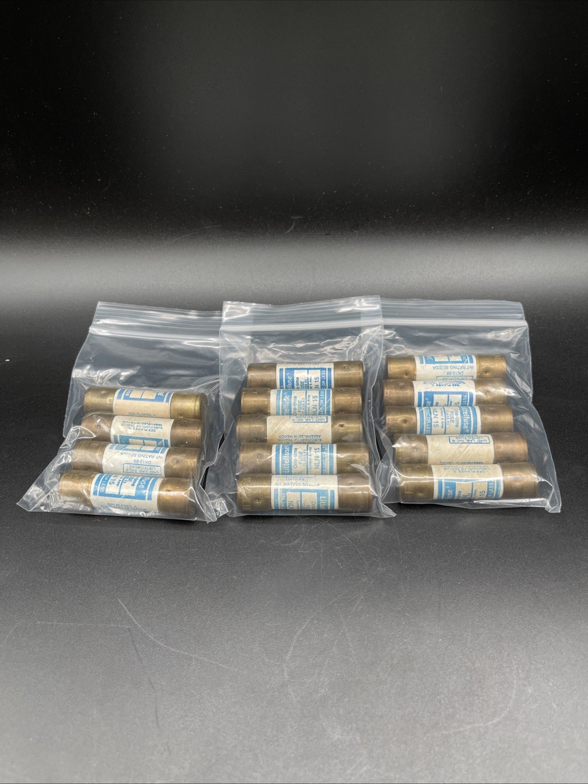 Littelfuse NLN 15 NLN15 NLN-15 One-Time Fuses 250 V Cl K5 Fast-Acting Lot Of 14