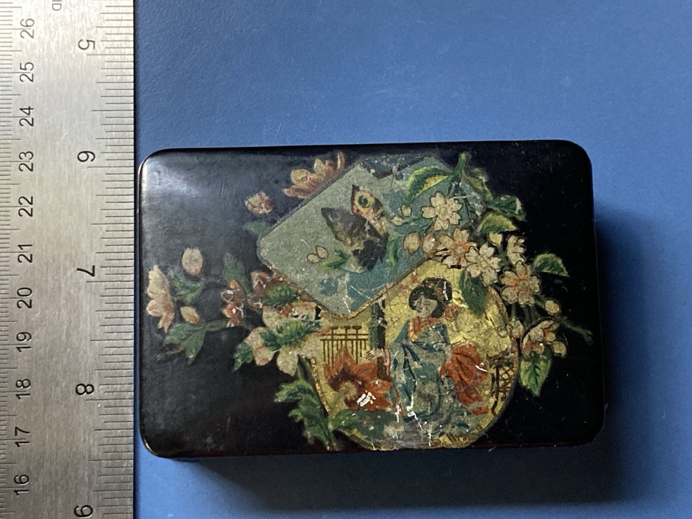 Antique Paper Mache Lacquered Snuff Boxes