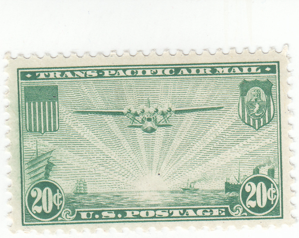 Scott #C21 - Airmail, 20c Green - Mint Hinged