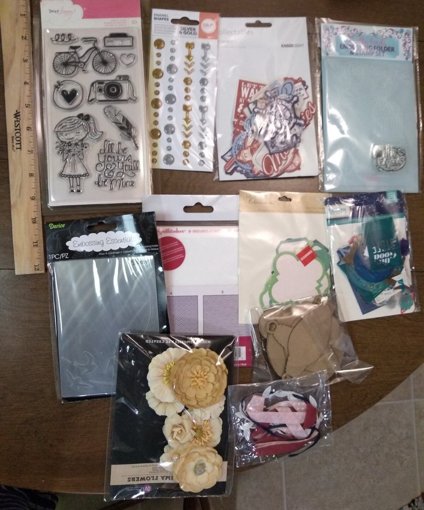 mixed lot scrapbooking crafting embossing supplies