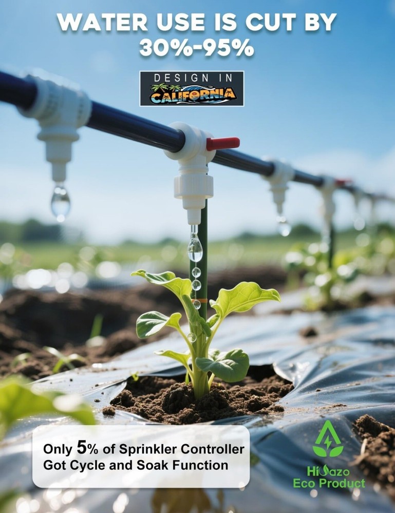 Smart Sprinkler Controller Irrigation System Watering Timer 4-Zone Cyclic Period