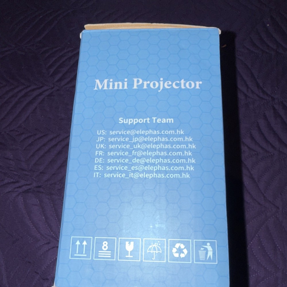 Elephas Mini Projector LED Portable Desktop Black HDMI AV