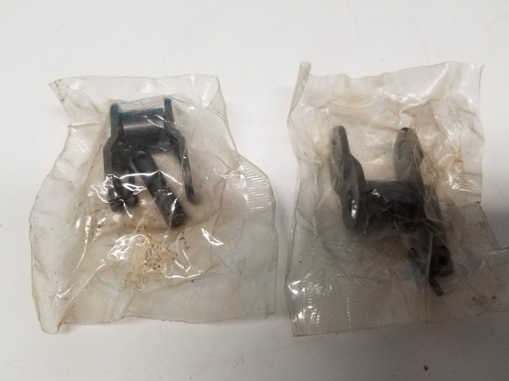 Lot (2) New 60 Roller Chain Offset Connecting Links, Cotter Pin Type