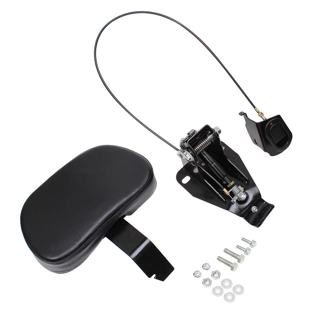 Adjustable Driver Rider Backrest w/ Mounting Kit For Harley Touring 2009-2023