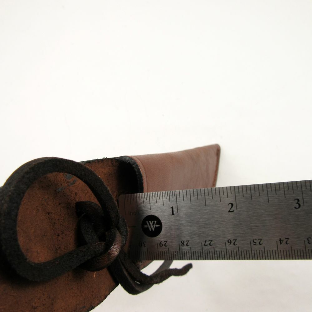 Knife Sheath Leather Belt Fixed-Blade Brown 10" - Fits Blade up to 5.5" x 1.25"
