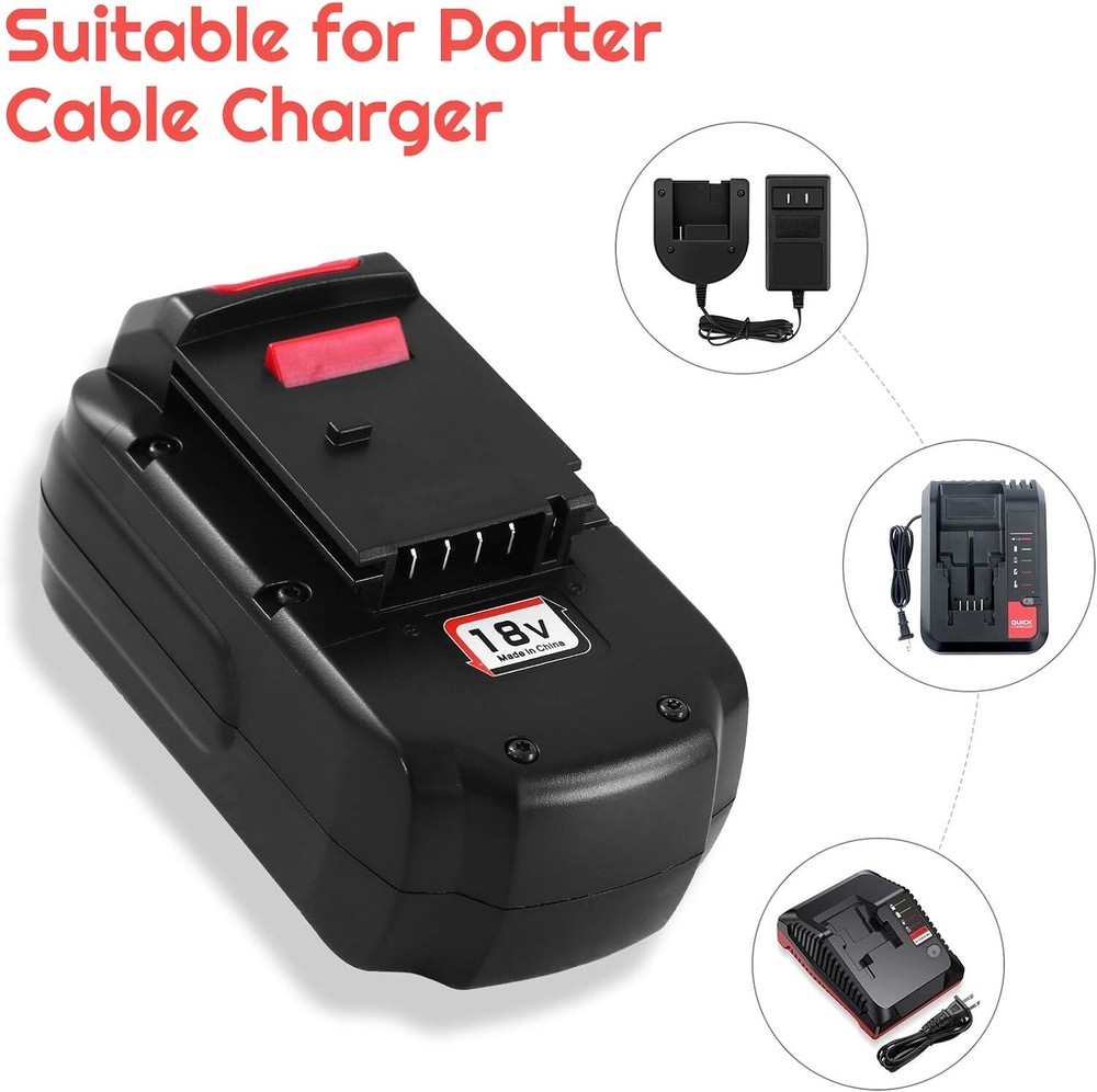 2Pack 18V NiCD Replacement Battery for Porter Cable PC18B 18-Volt Cordless Tools