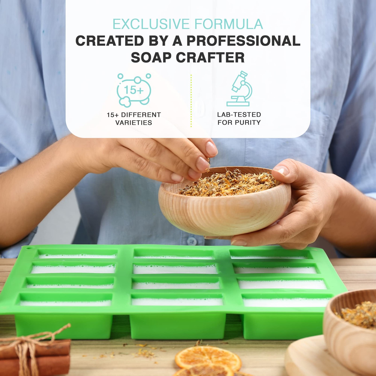 2LB Shea Butter Melt & Pour Soap Base - Detergent-Free Glycerin Soap Making